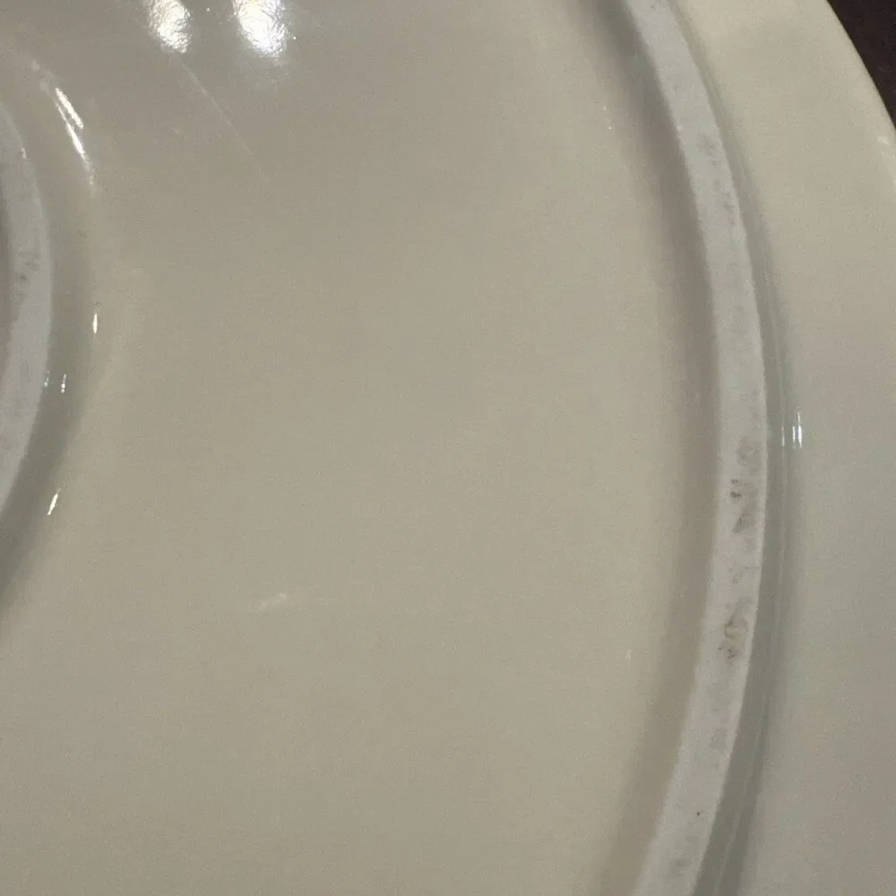 Longaberger Pottery Serving / Chop Platter Holly Berry Christmas 14